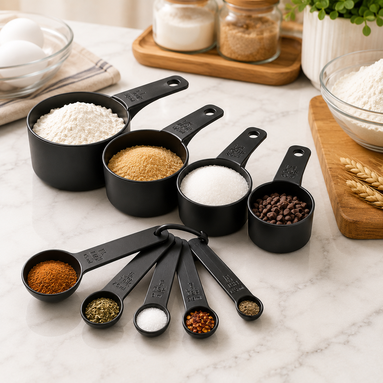 MeasureMate Measuring Cups & Spoons Set – 10 Pieces