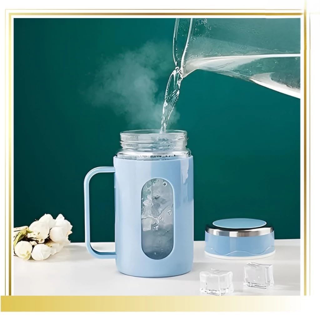 BrewShield Glass Mug with Tea Infuser – 500ml