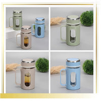 BrewShield Glass Mug with Tea Infuser – 500ml