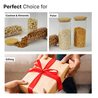 CrystalKeep Glass Storage Jar with Bamboo Lid – 1000ml
