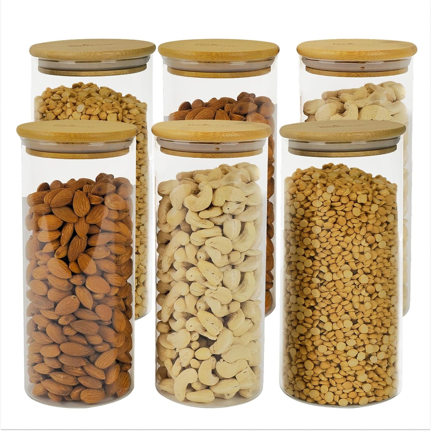 CrystalKeep Glass Storage Jar with Bamboo Lid – 1000ml