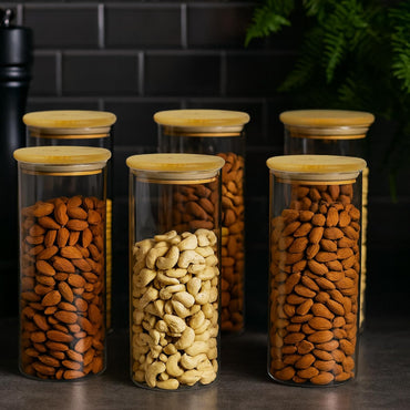CrystalKeep Glass Storage Jar with Bamboo Lid – 1000ml