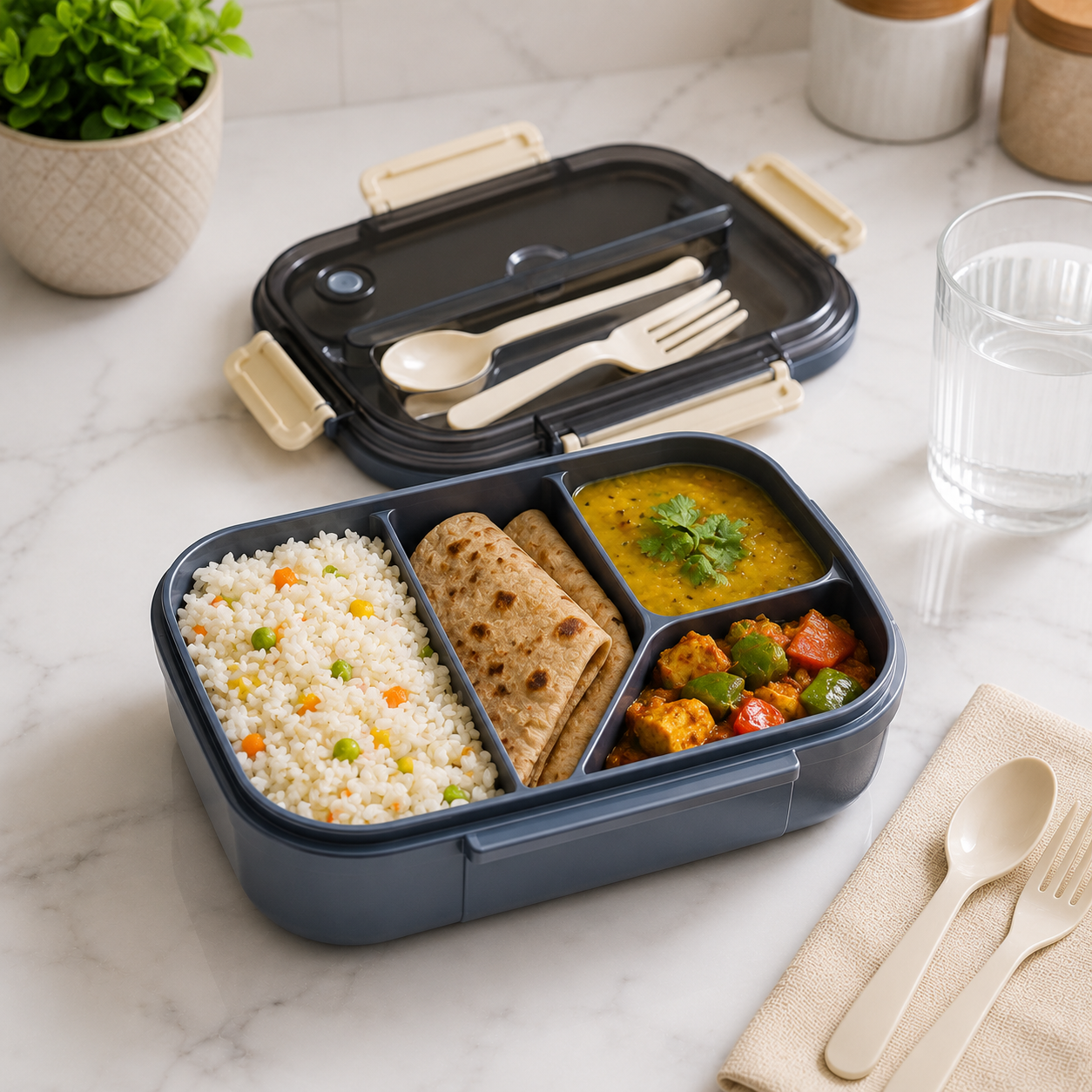 BentoEase Leakproof Lunch Box with Cutlery