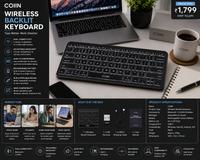 COIIN Wireless Backlit Keyboard