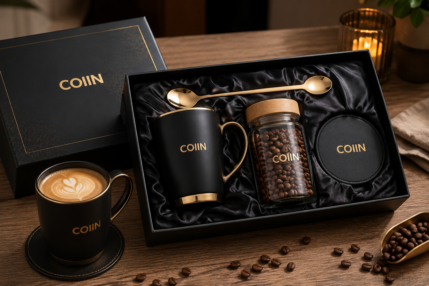 COIIN Luxury Coffee Gift Set – Premium Mug & Coffee Hamper