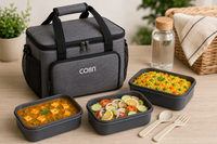 COIIN FamilyFeast Picnic Lunch Carrier Set – Large Insulated Food Storage Bag