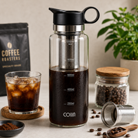 COIIN BrewCraft Cold Brew Bottle – Glass Coffee & Beverage Maker
