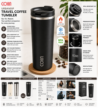 COIIN UrbanSip Travel Coffee Tumbler – Vacuum Insulated Coffee Mug