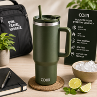 COIIN ChillFlow Straw Tumbler – Vacuum Insulated Travel Cup