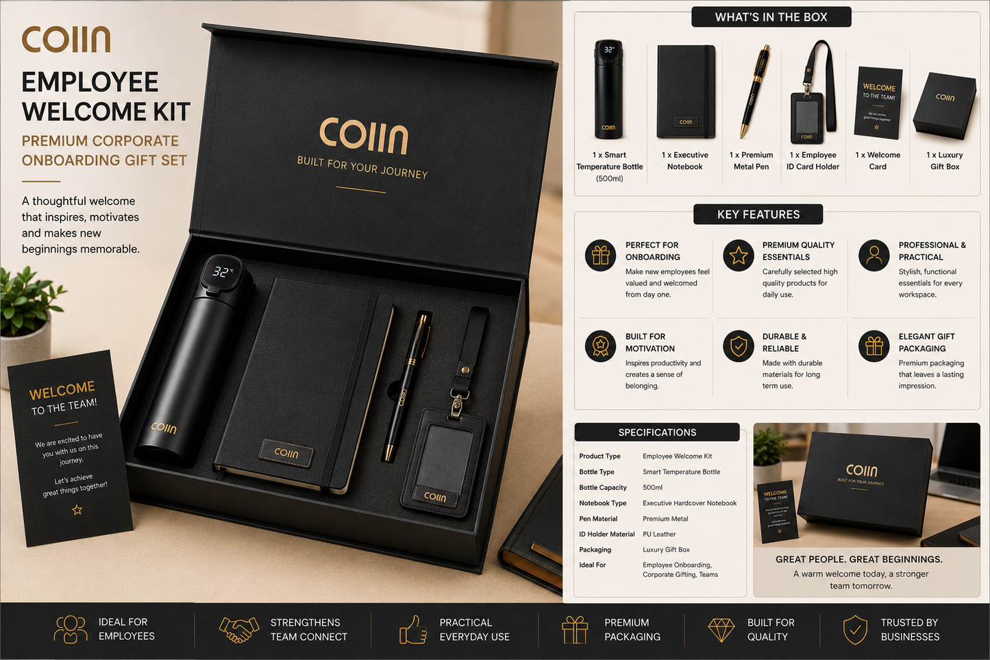 COIIN Employee Welcome Kit – Premium Corporate Onboarding Gift Set