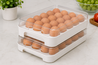 COIIN Refrigerator Egg Storage Organizer – Stackable Egg Holder Box