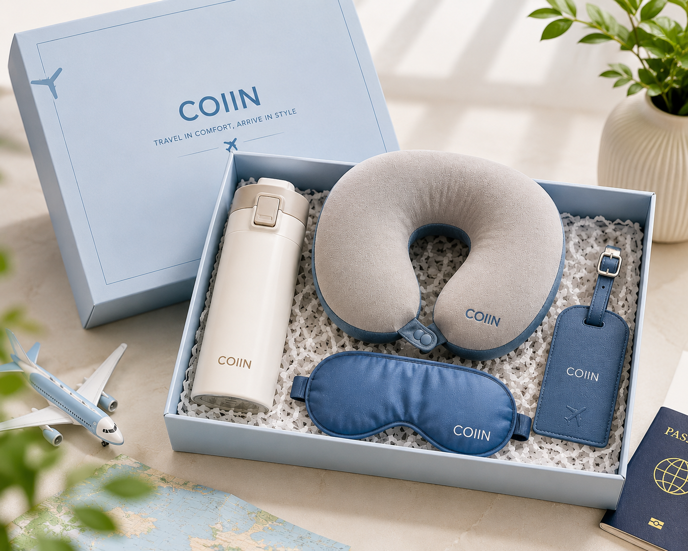 COIIN Travel Essentials Gift Set – Premium Travel Companion Hamper